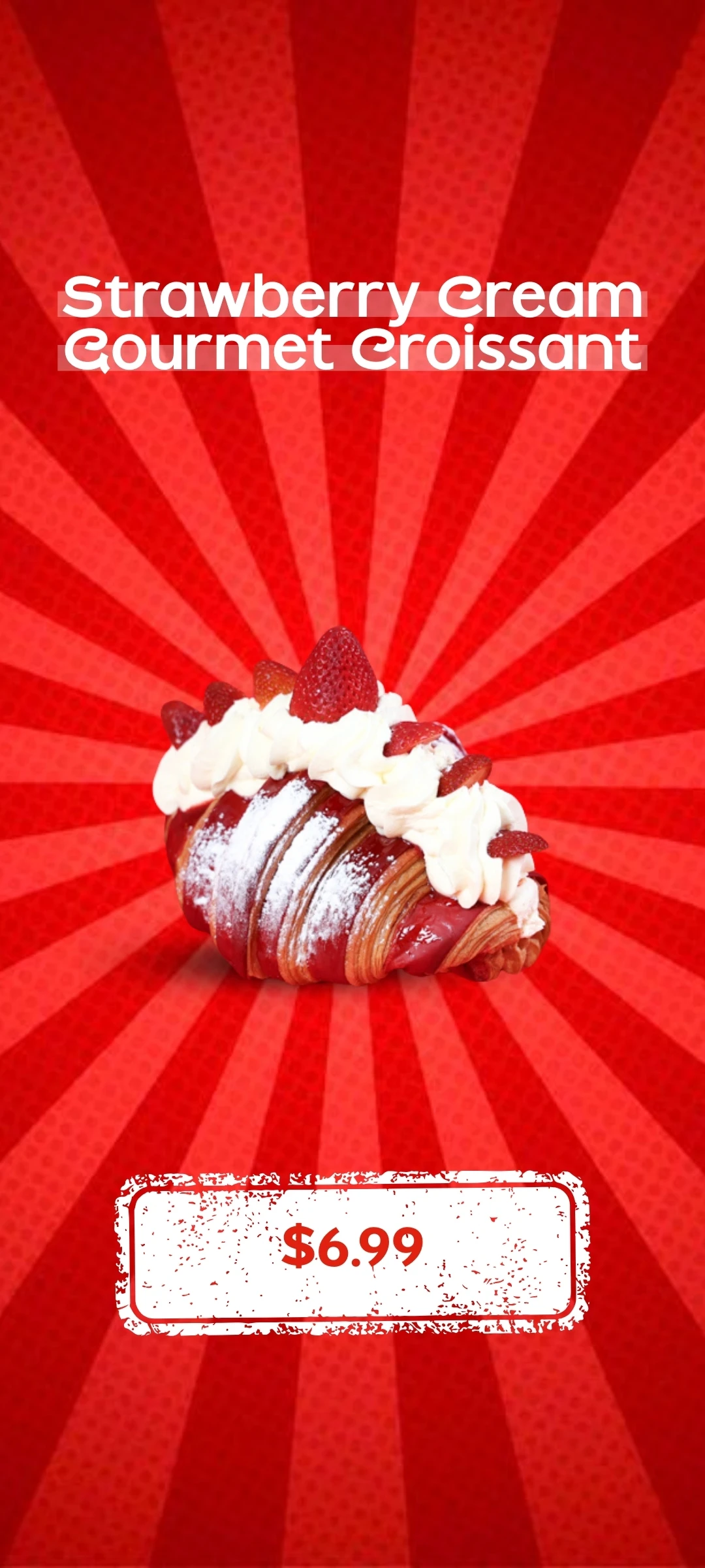 Strawberry Cream Gourmet Croissant
